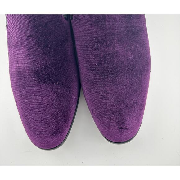 Enzo Romeo Purple Velvet Loafers Slip On Size 11 - Picture 4 of 7